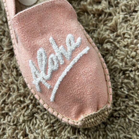 Anthropologie Soludos X Lockhart Embroidered "Aloha" Espadrilles Women's Sz 6.5 - Picture 8 of 11